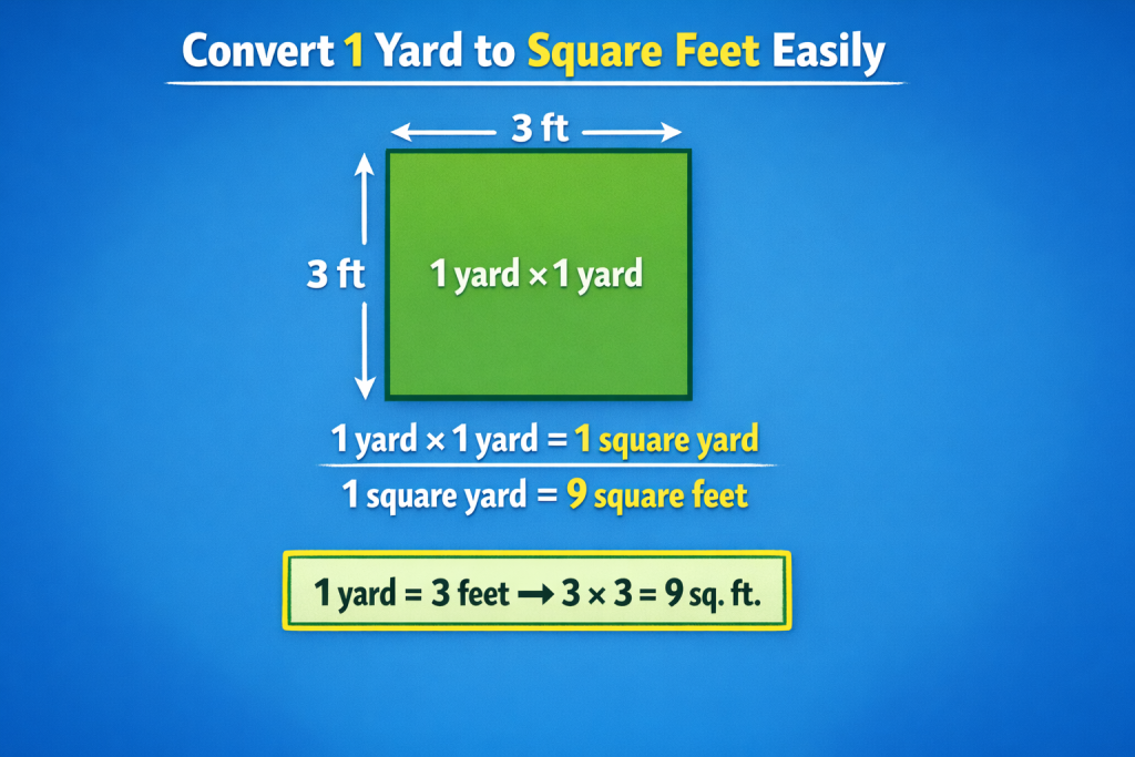 How to Convert One Yard into Square Feet Easily